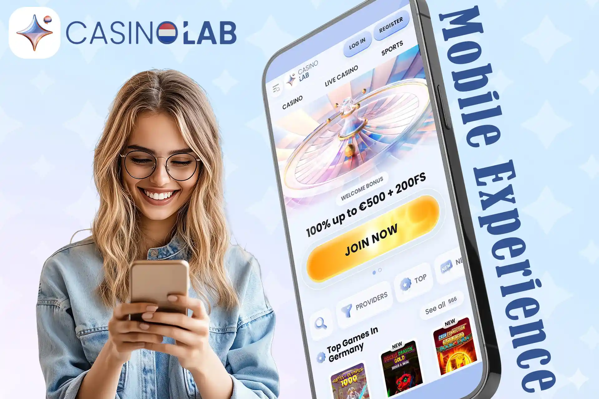 Casino Lab is nu mobielvriendelijk.